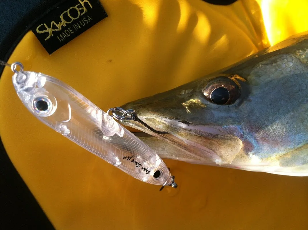 9.5cm transparent blank fishing lure body with 7mm eye slot for DIY bait making