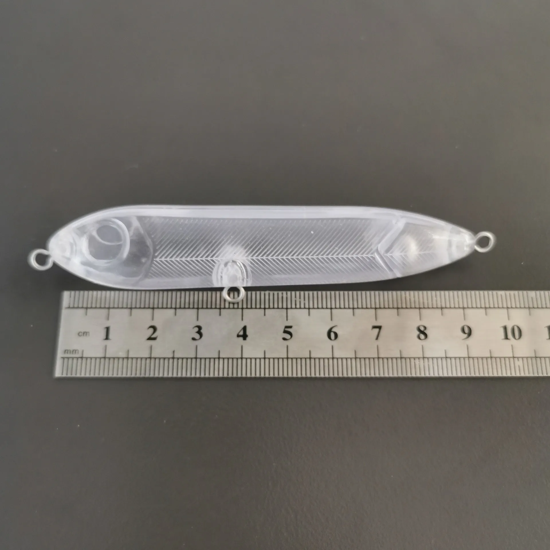 9.5cm transparent blank fishing lure body with 7mm eye slot for DIY bait making
