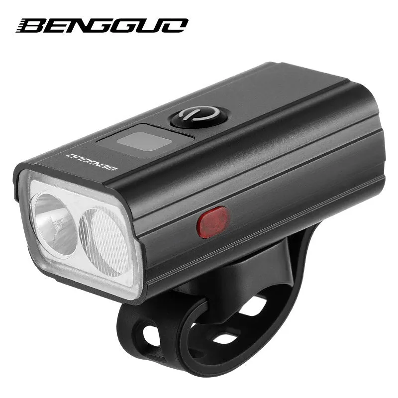 Night riding cycling headlight fixture and fitting with aluminium alloy housing and Type-C charging interface