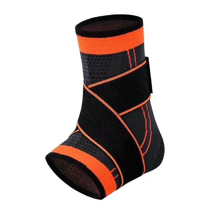 Simple summer thin sports ankle protector in black, green, and orange colour options for tennis and adult ankle support