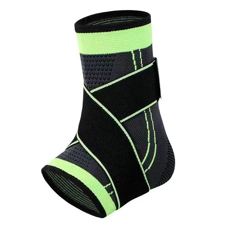 Simple summer thin sports ankle protector in black, green, and orange colour options for tennis and adult ankle support