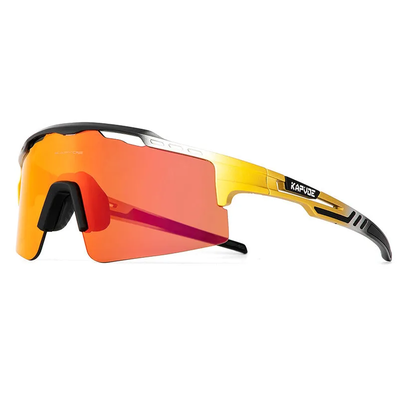 TR90 full rim polarized HD riding glasses bicycle sunglasses colourful three lens set