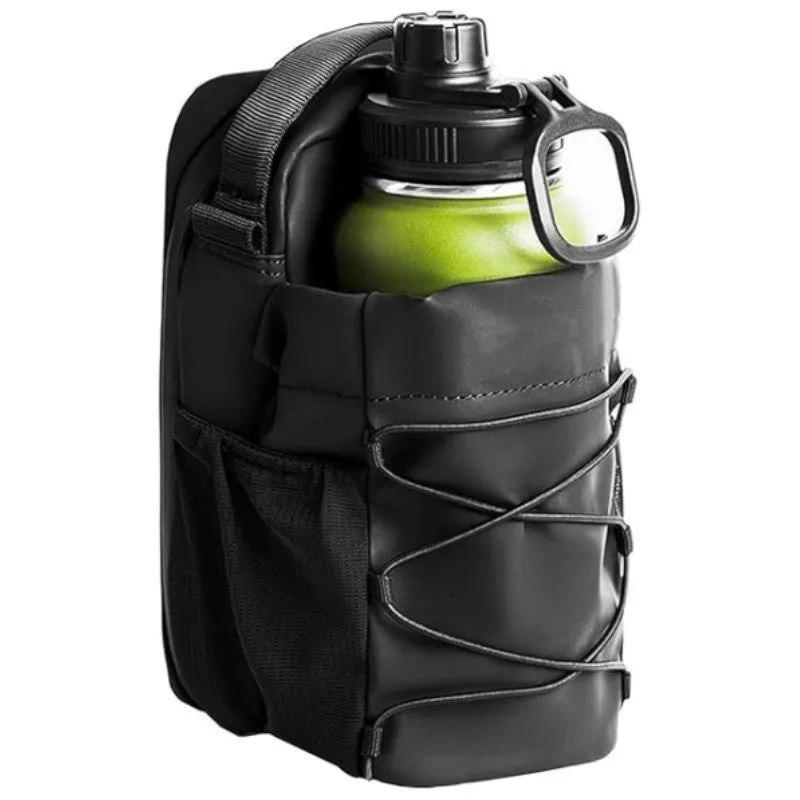 Fitness magnetic kettle bag crossbody bag in pink cloth with magnetic closure for water bottle carry