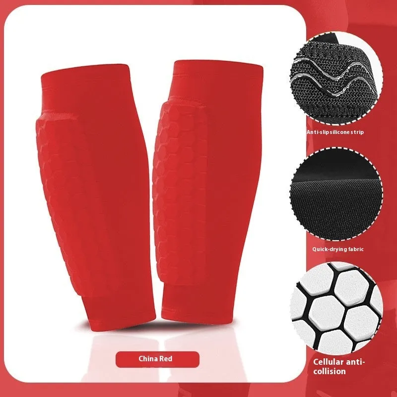 Anti-collision polyester outdoor sports leg warmer in black for running and cycling