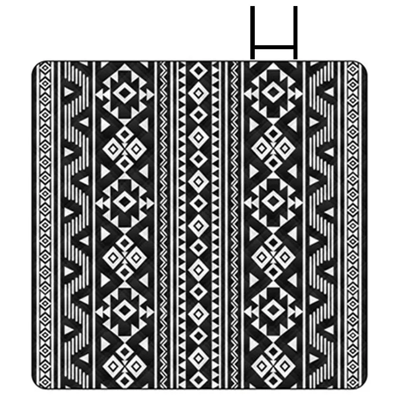 Black graffiti ultrasonic picnic mat 200x200cm waterproof pongee blanket for camping