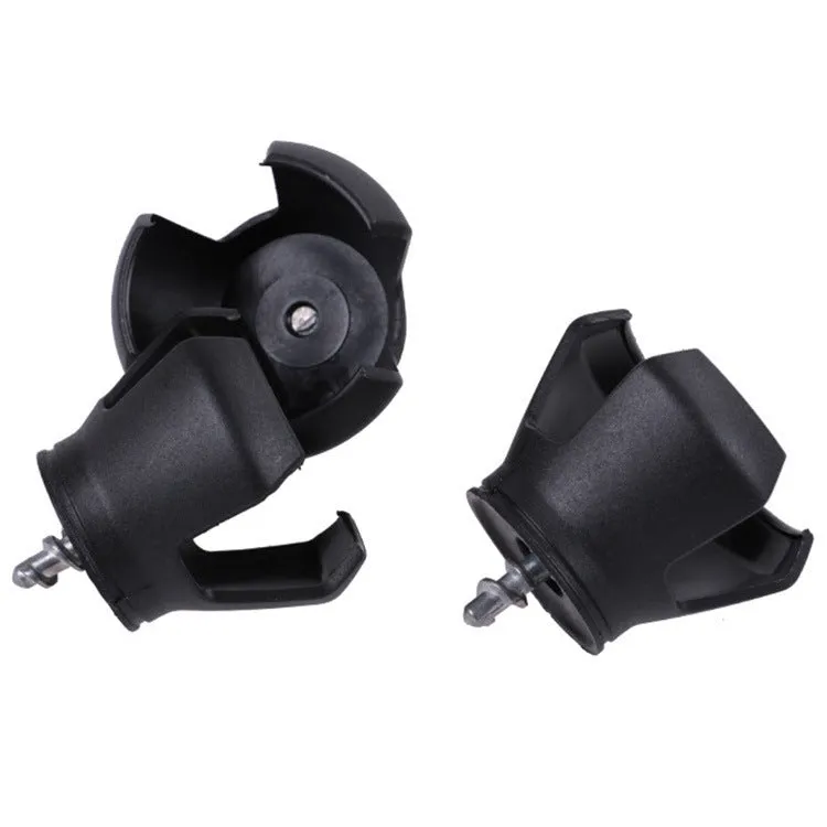 Black aluminium golf ball picker with clip attachment for golf bags