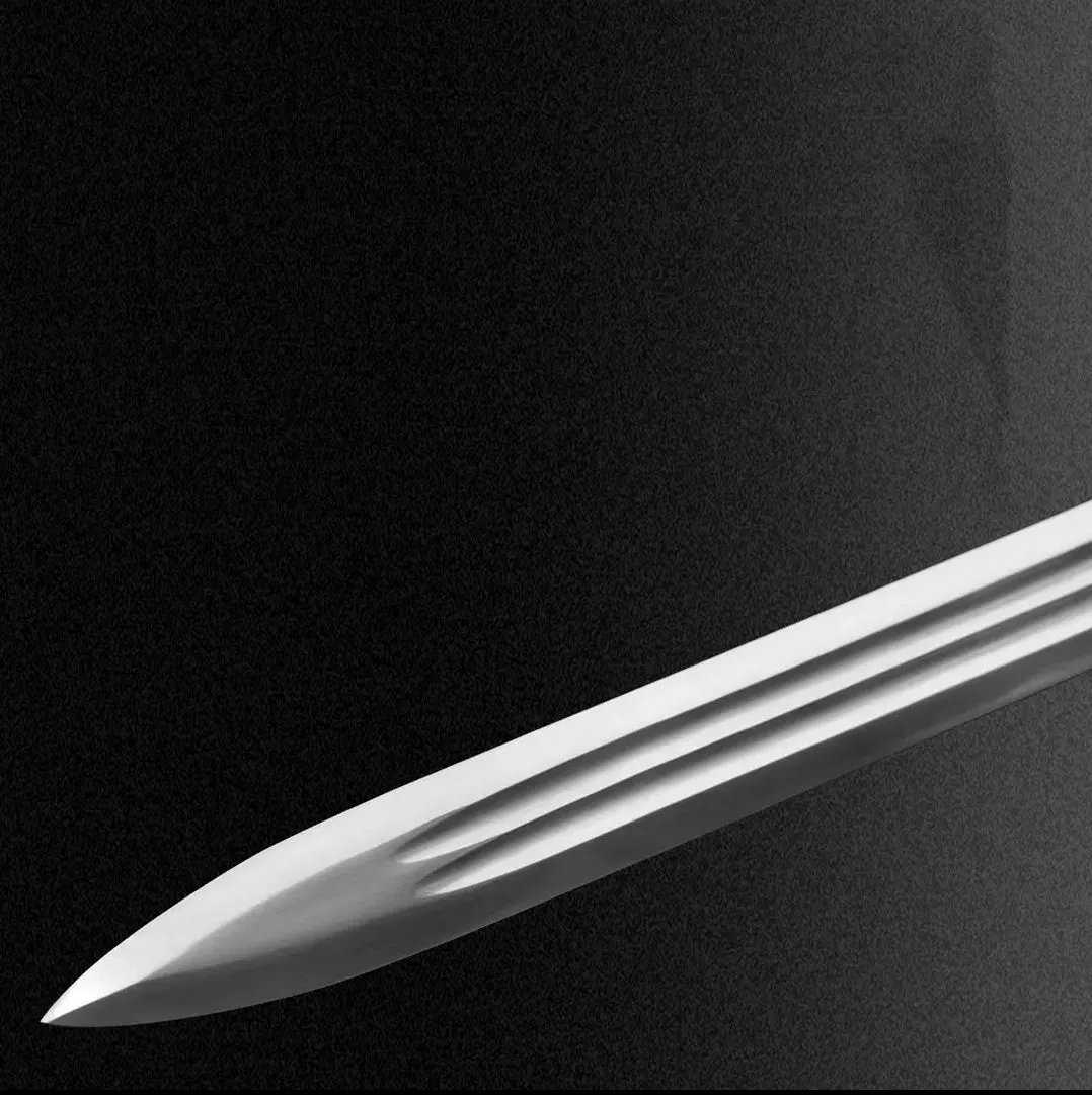 Dragon Soul integral high manganese steel unsharpened katana 103cm with solid wood leather scabbard