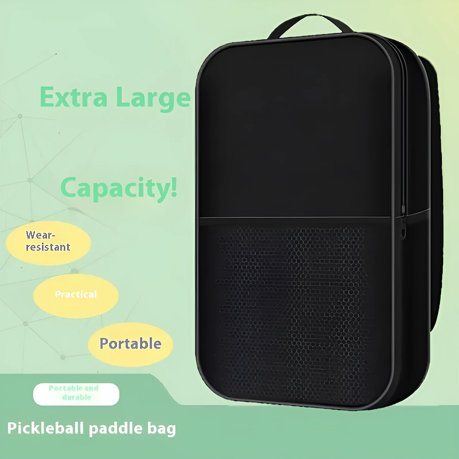 Large capacity polyester fibre portable bat bag for rackets and buggy gear in colour options