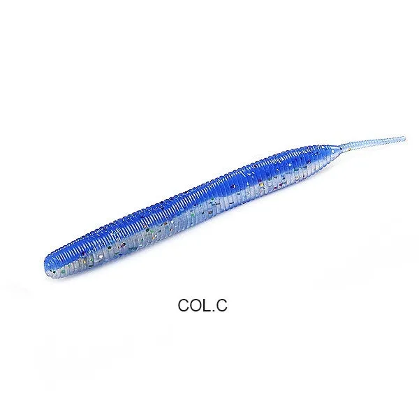 Lead-free noodle worm soft bait fishing lure in multiple colours available in 10cm and 7cm pack sizes