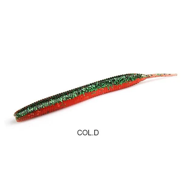 Lead-free noodle worm soft bait fishing lure in multiple colours available in 10cm and 7cm pack sizes