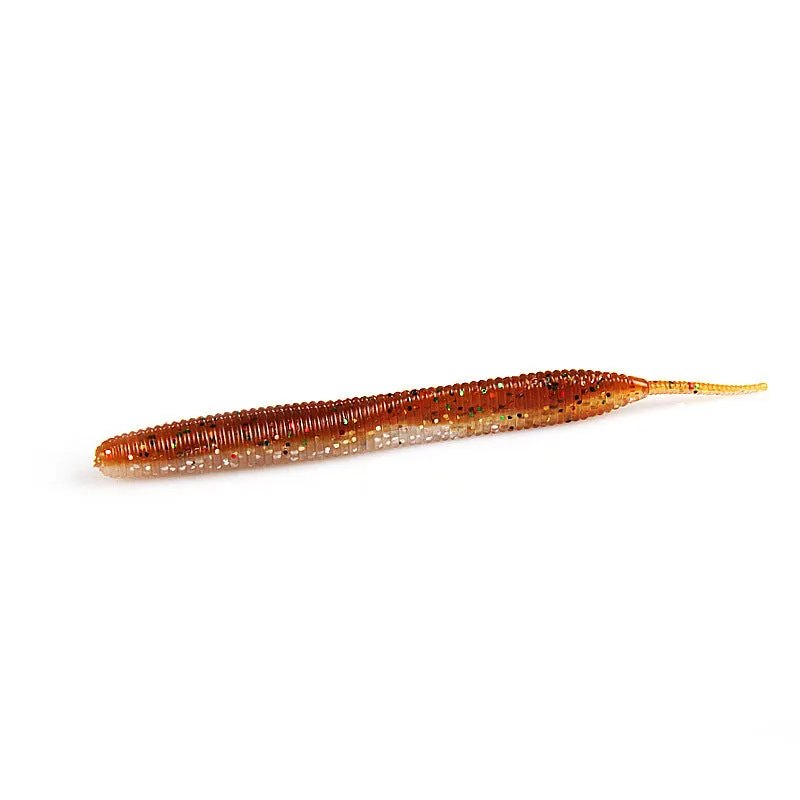 Lead-free noodle worm soft bait fishing lure in multiple colours available in 10cm and 7cm pack sizes