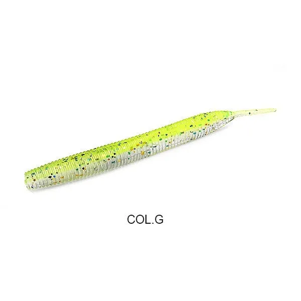 Lead-free noodle worm soft bait fishing lure in multiple colours available in 10cm and 7cm pack sizes