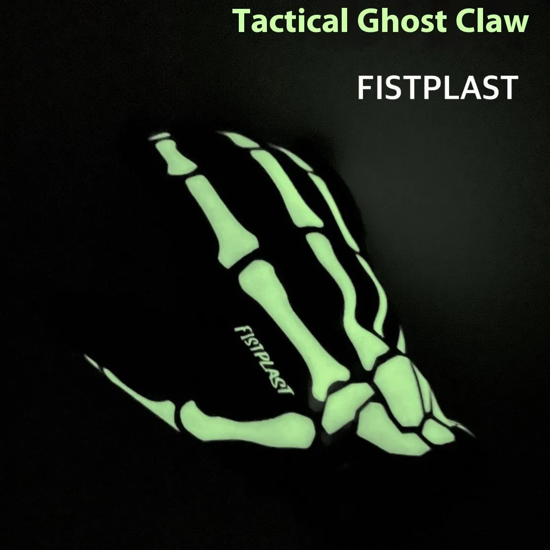 Skull luminous outdoor non-slip full finger touch screen riding gloves in khaki luminous colour