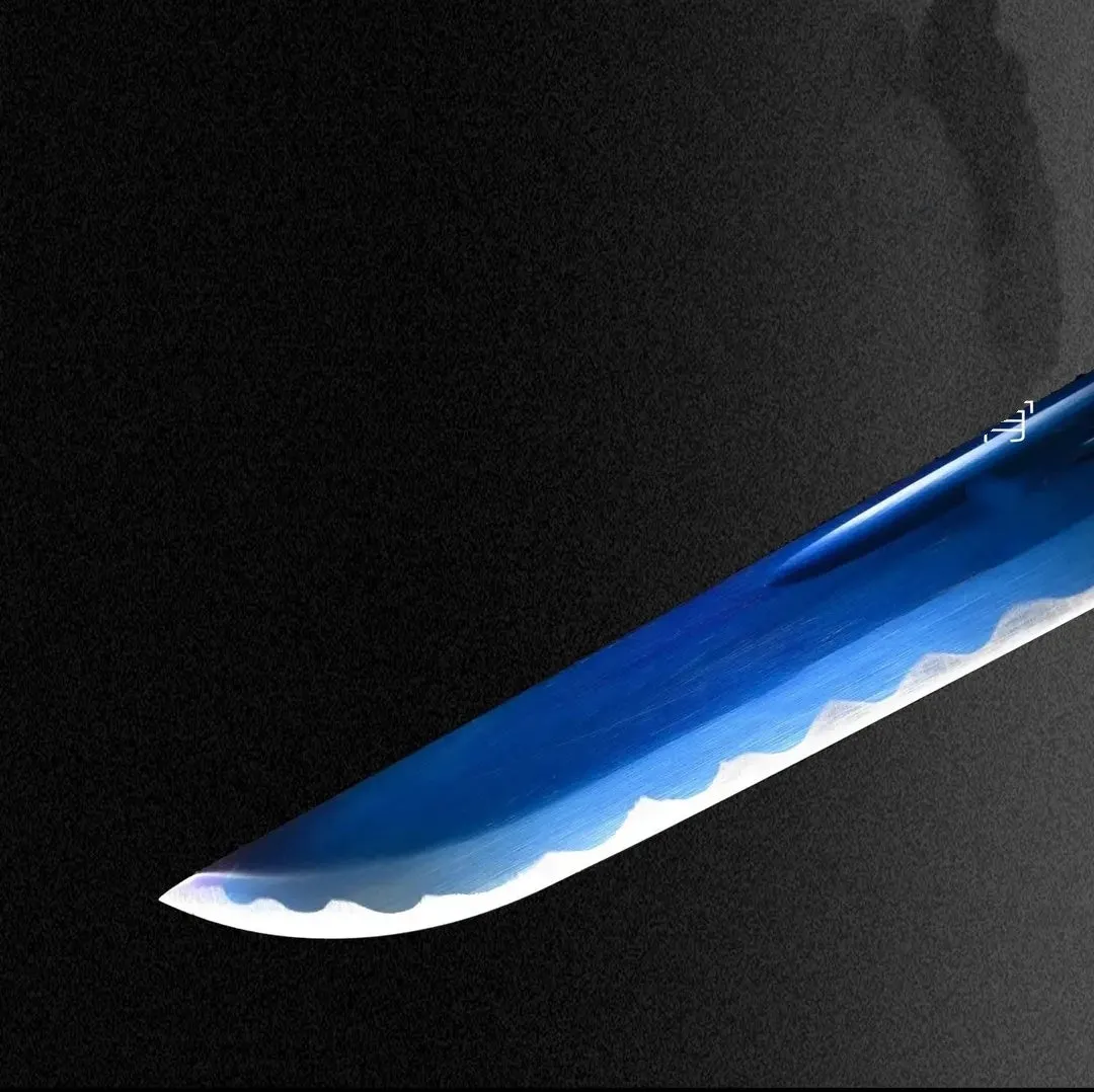 Youlan integral embroidered spring saber 113cm high manganese steel unsharpened sword with solid wood leather scabbard