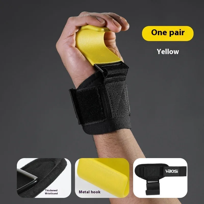 Horizontal bar pull-up power assist grip hook, black colour, one-pair package, wrist support for weightlifting