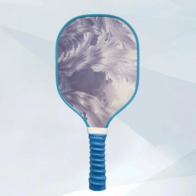 Wooden pickleball paddle racket 400x192x11mm in Starry Night Ancient Town design
