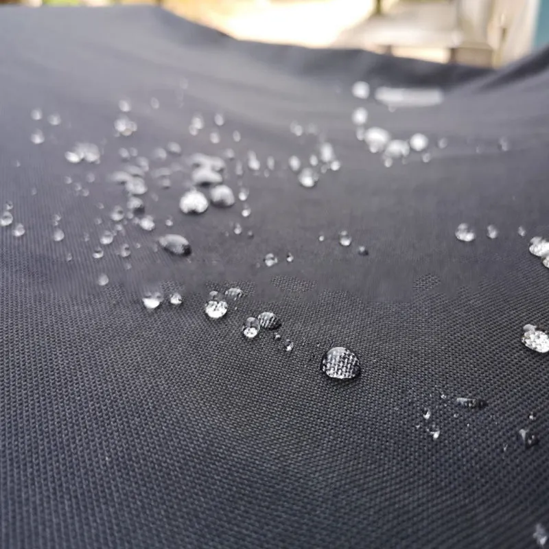 Black polyester table tennis table cover sized 280x152x76cm for outdoor dust and waterproof protection