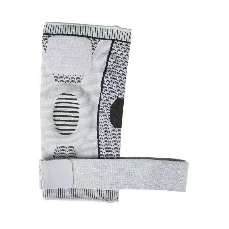 Breathable polyester riding knee pads with spring compression straps four-season style