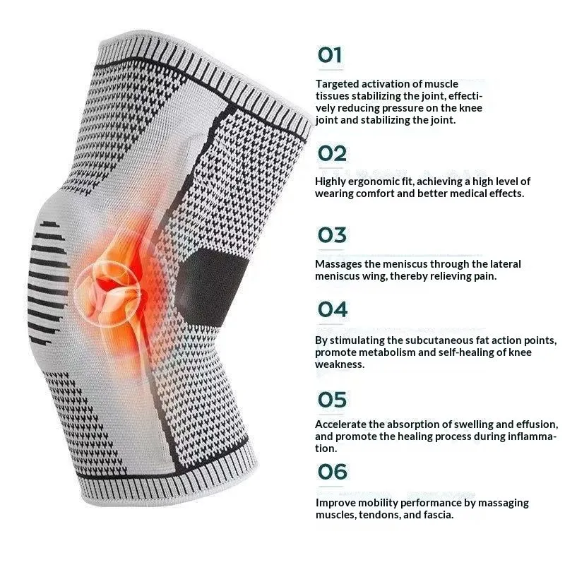 Breathable polyester riding knee pads with spring compression straps four-season style