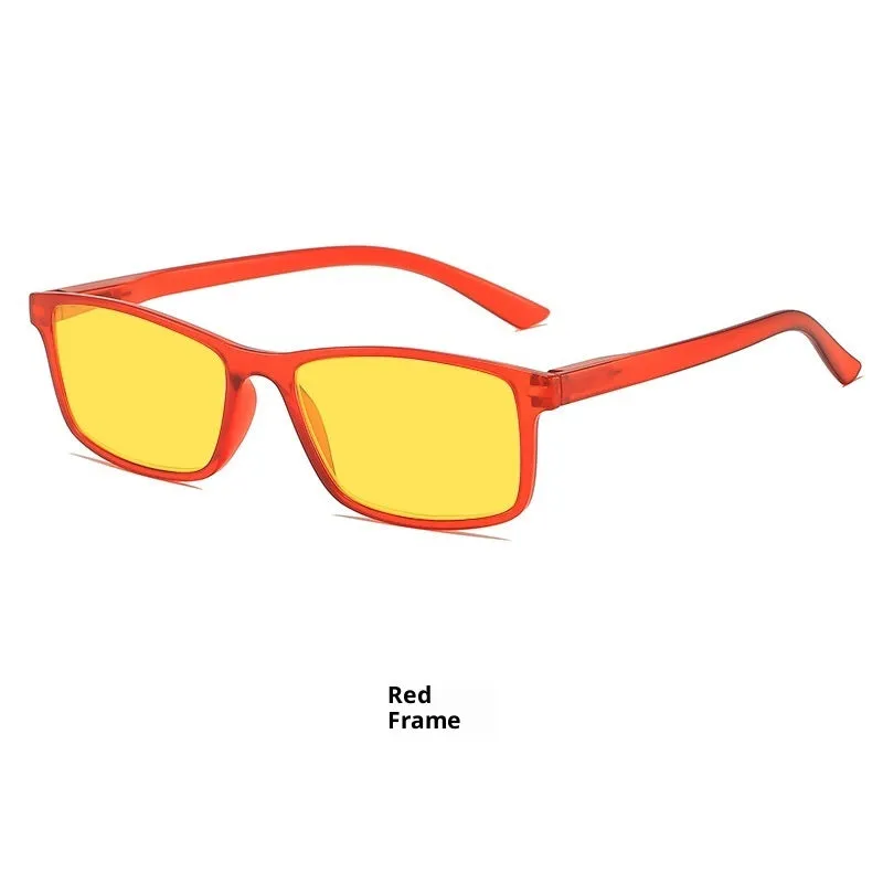 HD night vision anti-blue light glasses with PC frame in black for driving