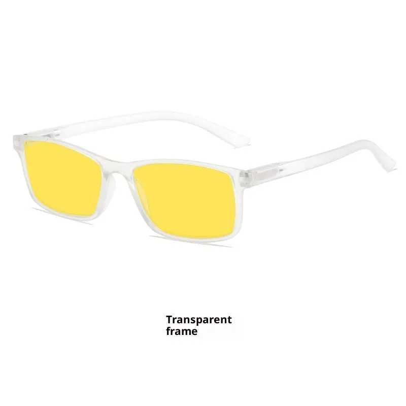 HD night vision anti-blue light glasses with PC frame in black for driving