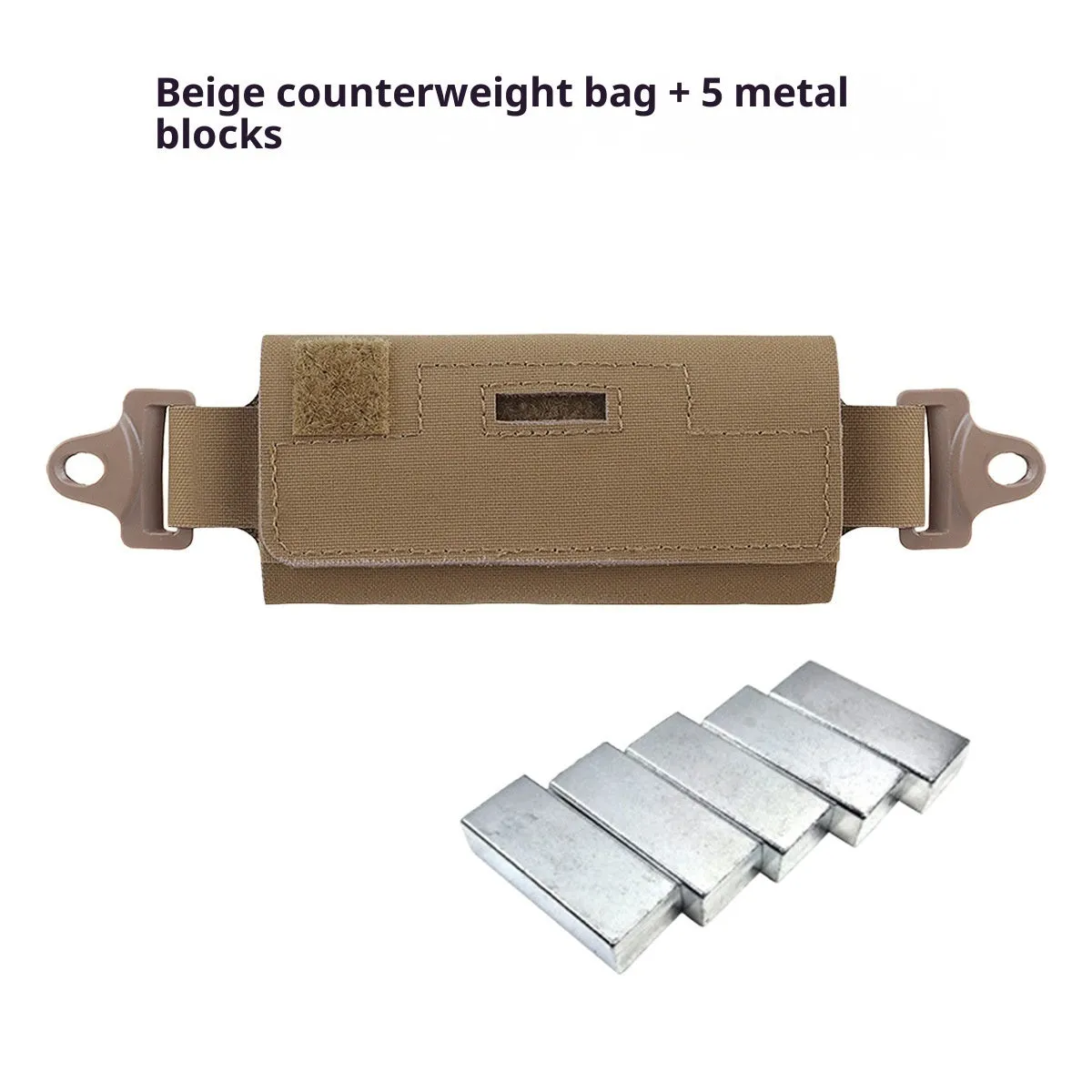 Outdoor Tactics metal helmet balance weight bag with five adjustable metal blocks in Black