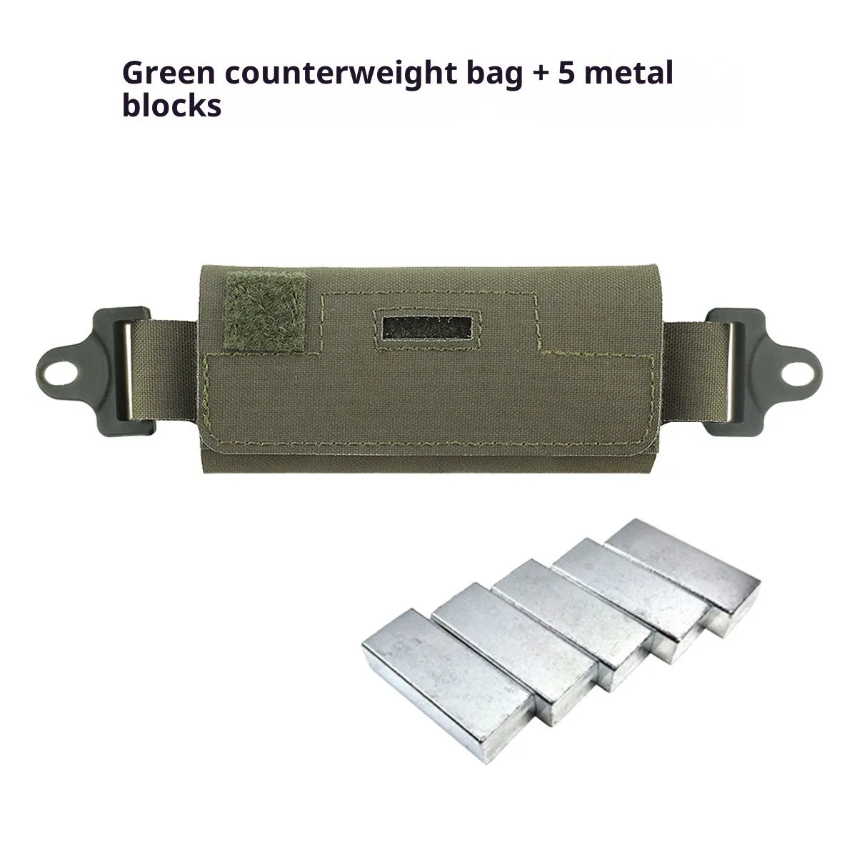 Outdoor Tactics metal helmet balance weight bag with five adjustable metal blocks in Black