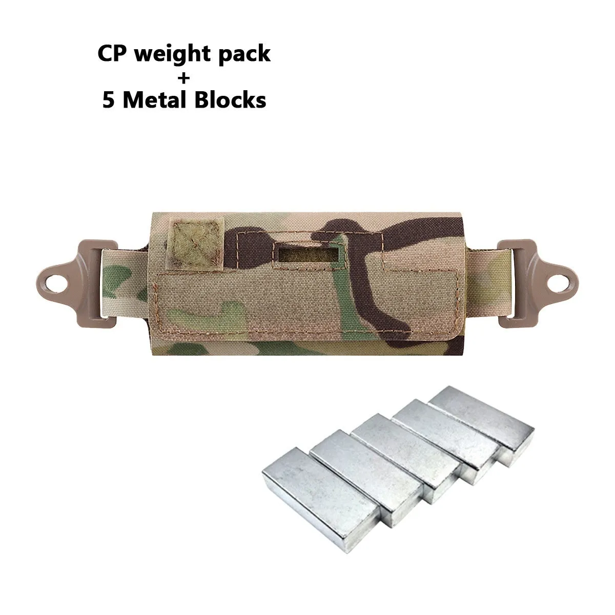 Outdoor Tactics metal helmet balance weight bag with five adjustable metal blocks in Black