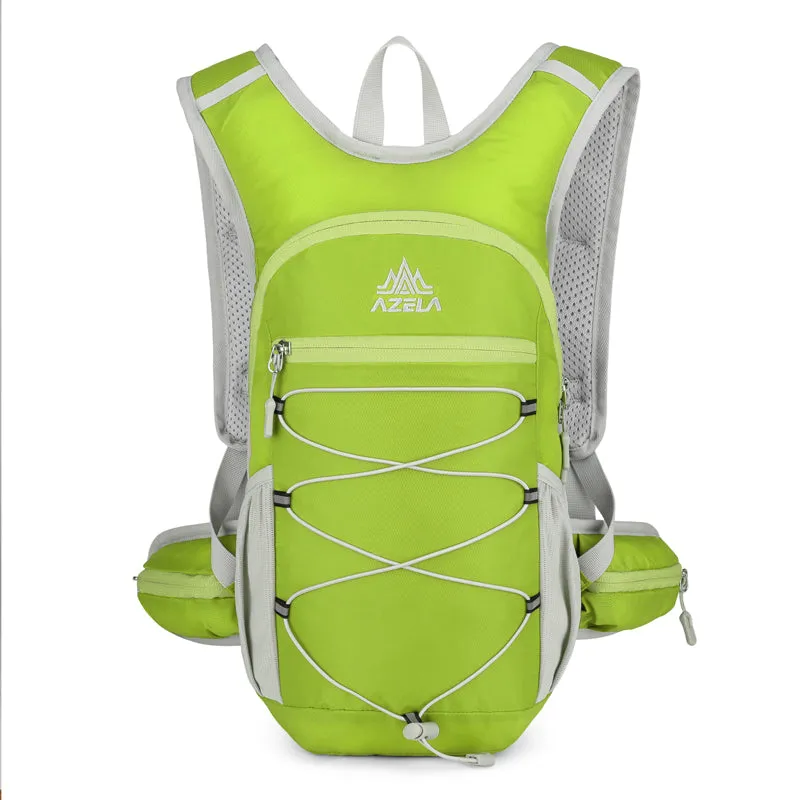 AZELA lightweight hydration backpack with breathable mesh and bungee cord for trail running hiking