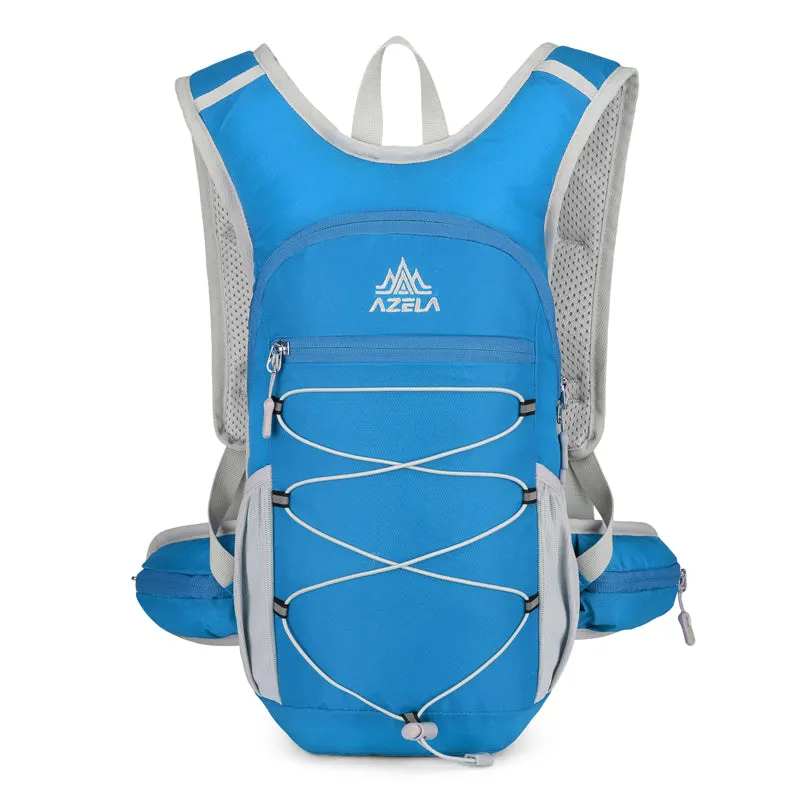 AZELA lightweight hydration backpack with breathable mesh and bungee cord for trail running hiking