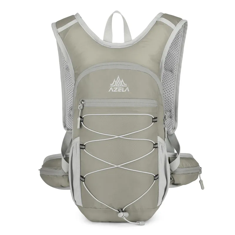 AZELA lightweight hydration backpack with breathable mesh and bungee cord for trail running hiking
