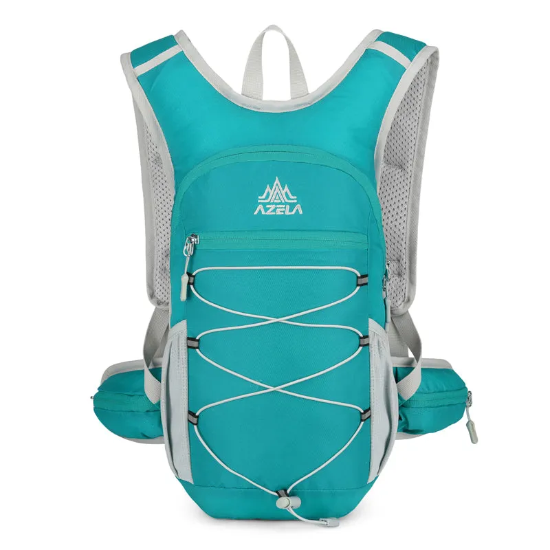 AZELA lightweight hydration backpack with breathable mesh and bungee cord for trail running hiking
