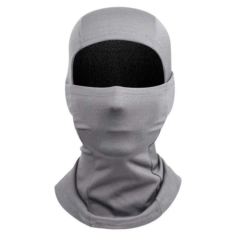 Riding cold-proof windproof outdoor fleece-lined thermal face care ski mask in black for men and women