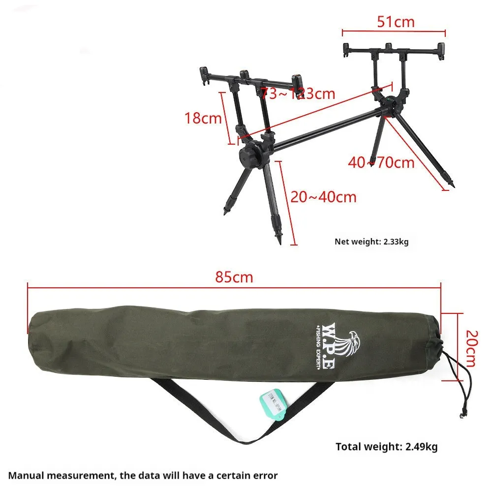 Aluminium alloy fishing rod bracket with quick installation design on a fishing rod