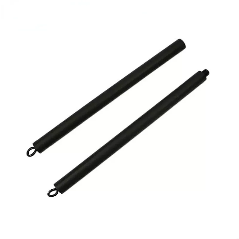 Two-segment push-and-pull fitness resistance bar for strength training exercises