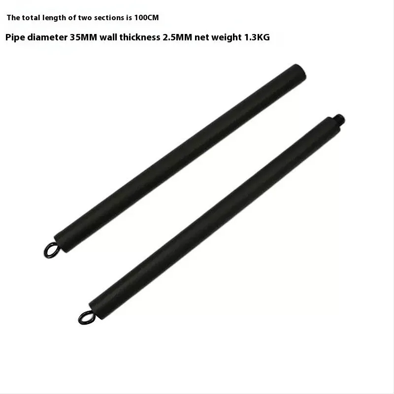 Two-segment push-and-pull fitness resistance bar for strength training exercises
