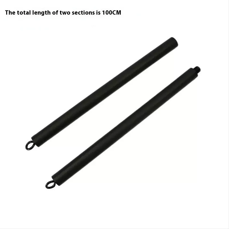 Two-segment push-and-pull fitness resistance bar for strength training exercises