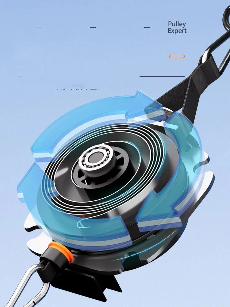 Blue-grey and orange-grey adjustable fitness resistance tensioner with 2-20kg intelligent adjustment.