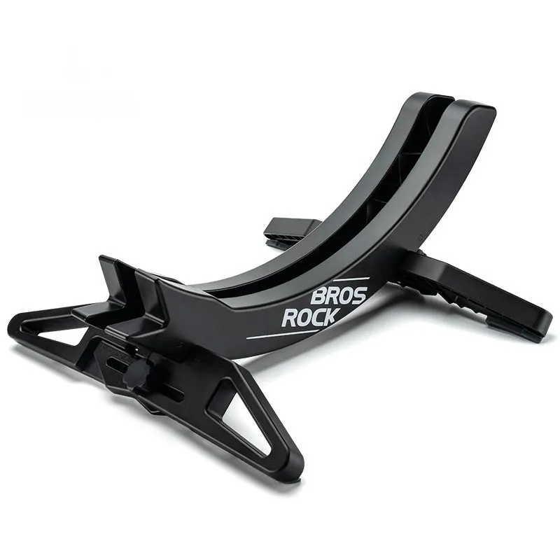 Black and green ABS plastic bicycle parking rack holder for road and mountain bikes