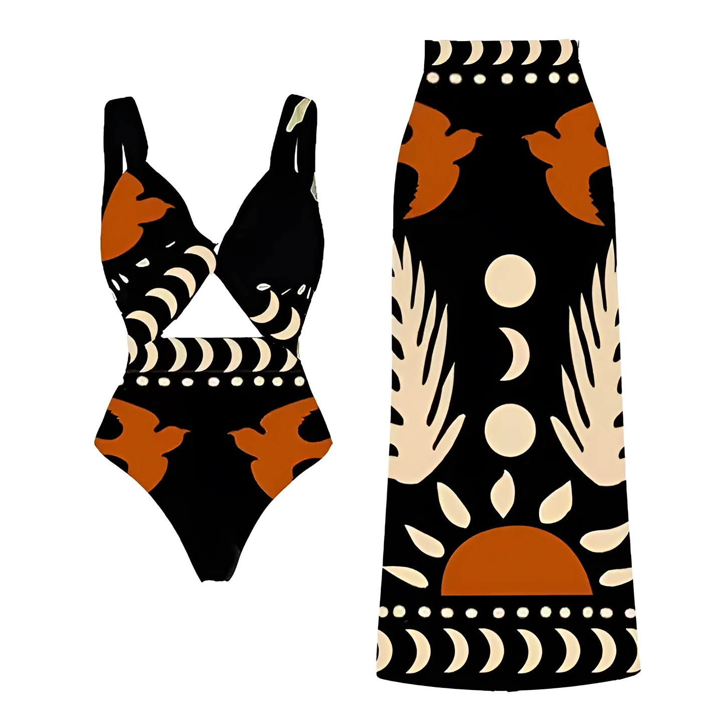 Women's black one-piece swimsuit made from polyester fabric for beach and pool use.