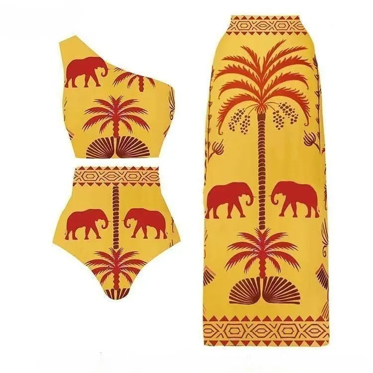 Women's black one-piece swimsuit made from polyester fabric for beach and pool use.