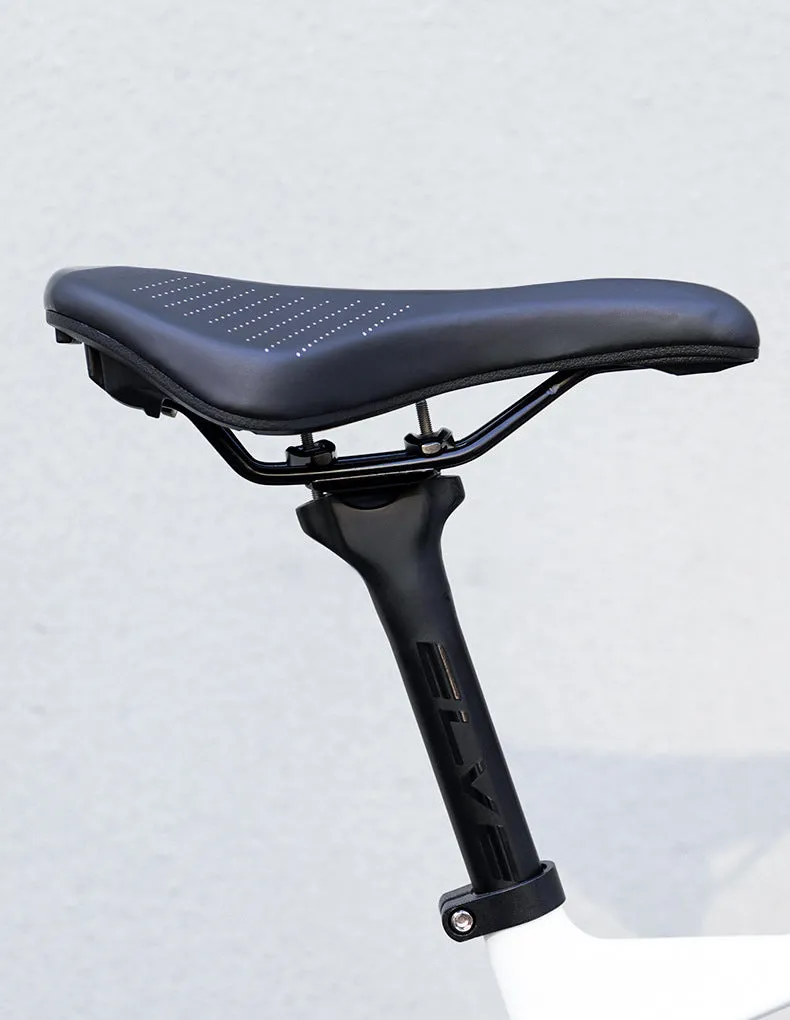 Black and pink mountain bike seat cushion made from PU foam resin sponge material in size M