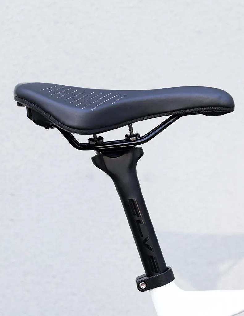 Black and pink mountain bike seat cushion made from PU foam resin sponge material in size M