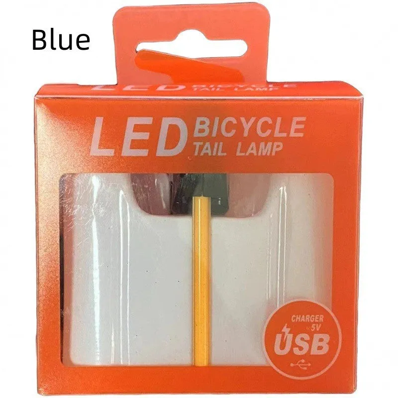 USB rechargeable waterproof cycling taillight in multiple colour options