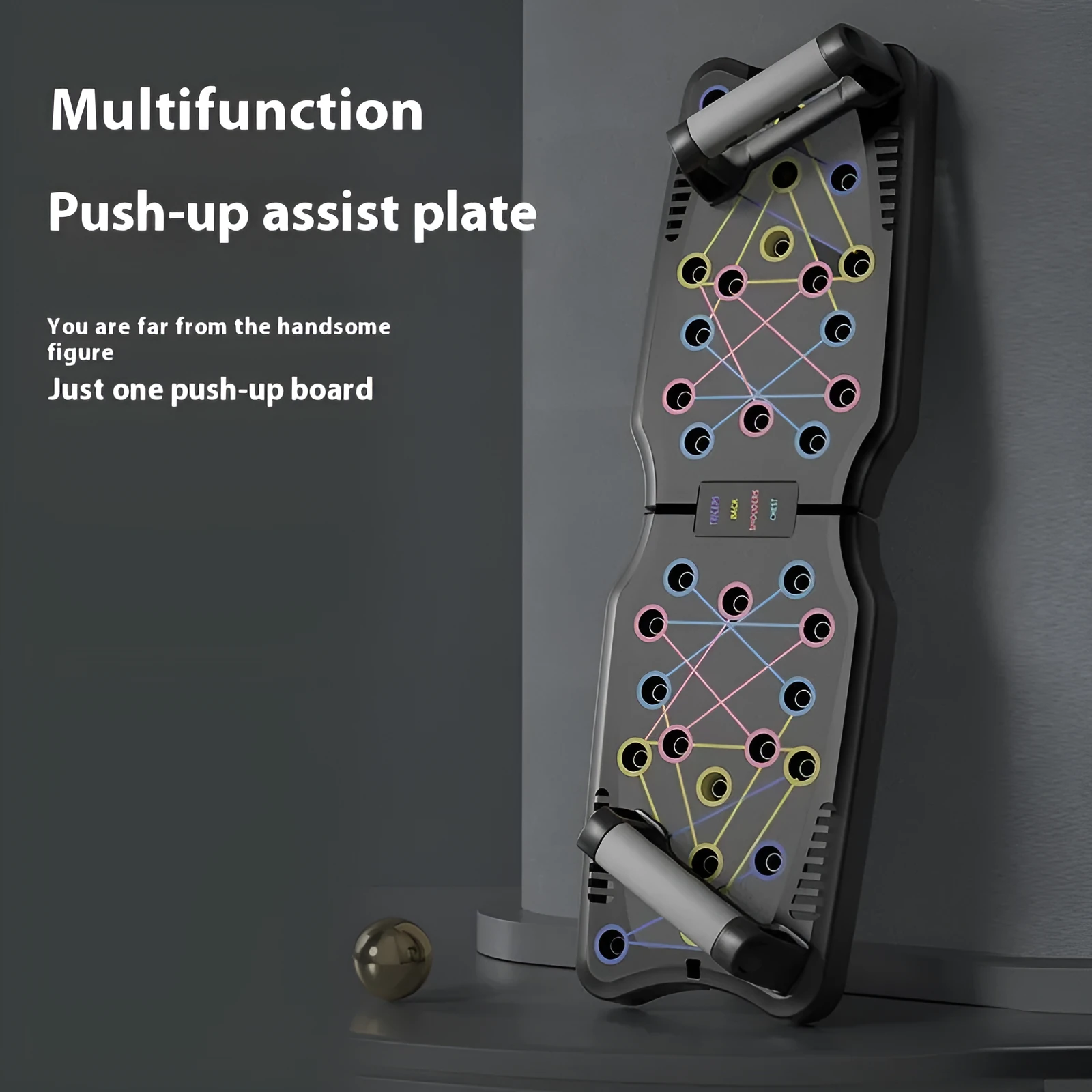 ABS plastic flat push up support plate for chest, shoulder, back and arm workouts