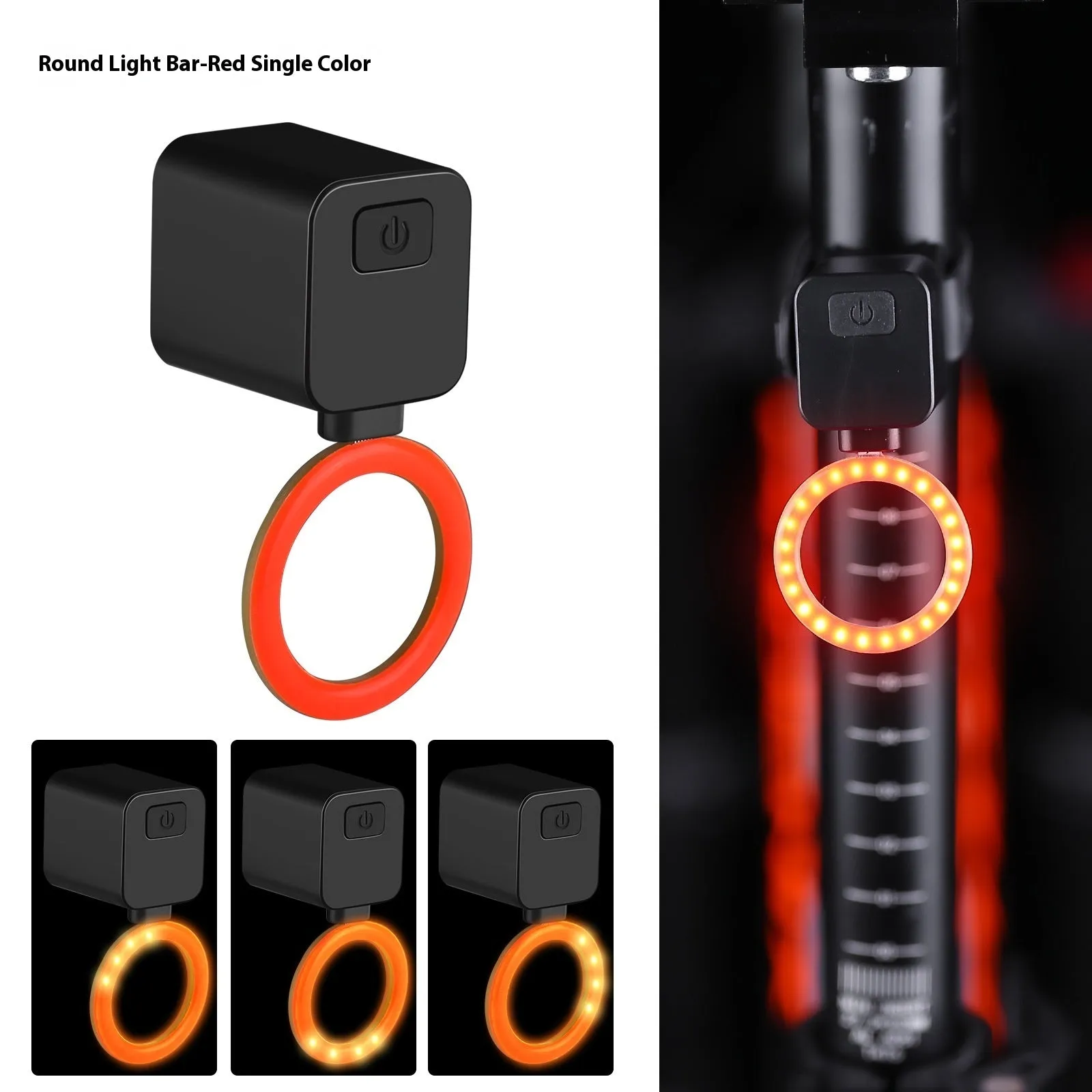 Bicycle taillight safety indicator lamp with multiple flashing modes for night riding