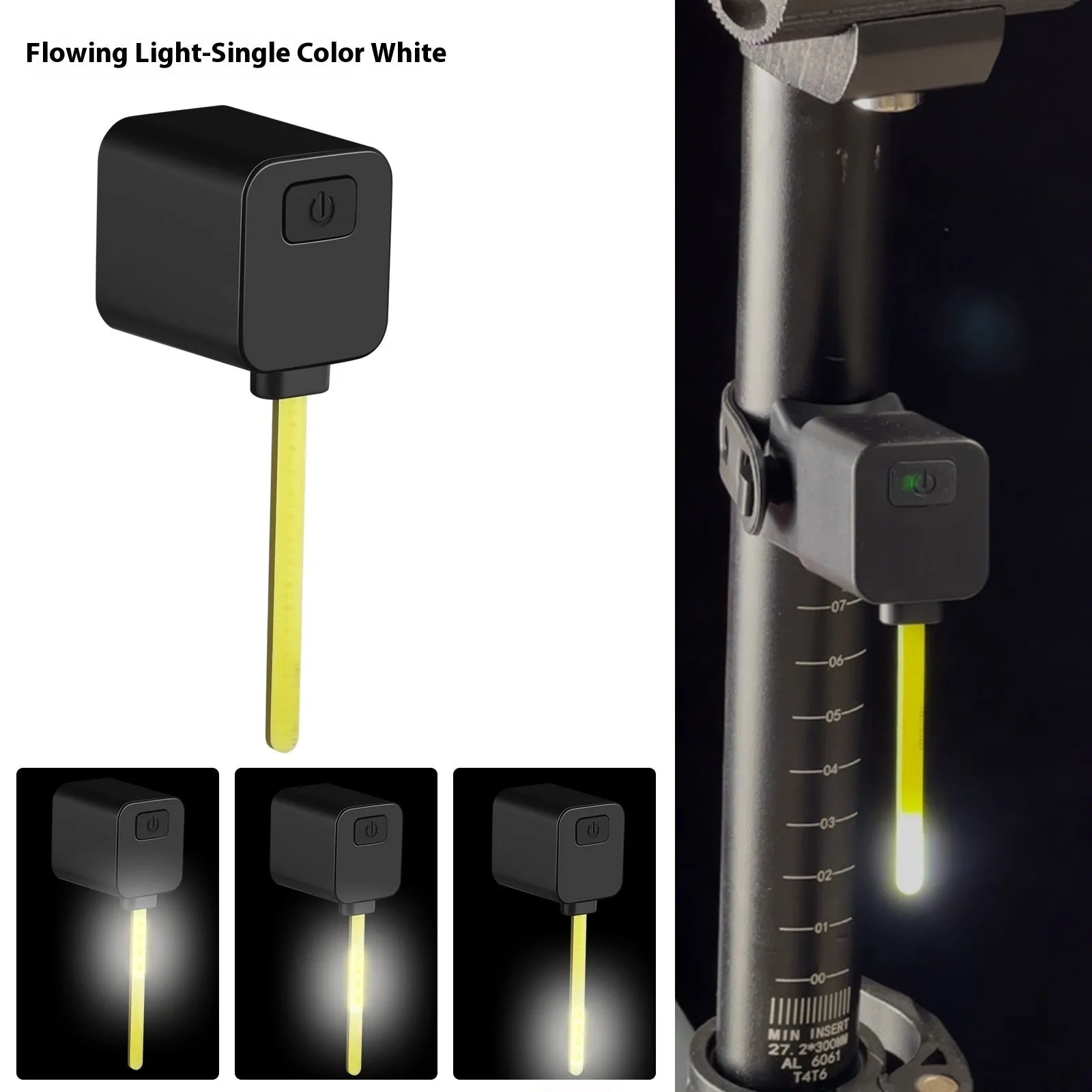 Bicycle taillight safety indicator lamp with multiple flashing modes for night riding