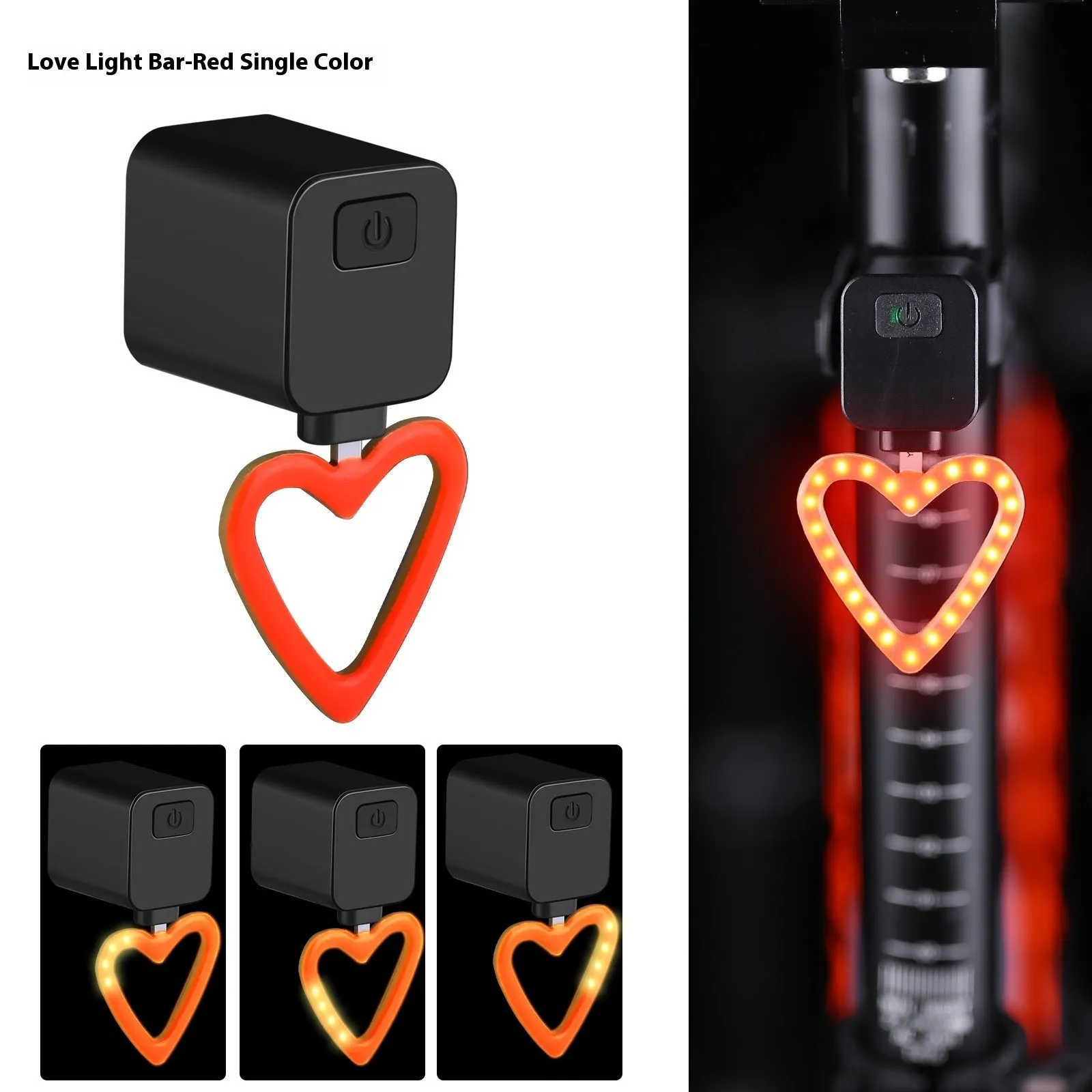 Bicycle taillight safety indicator lamp with multiple flashing modes for night riding