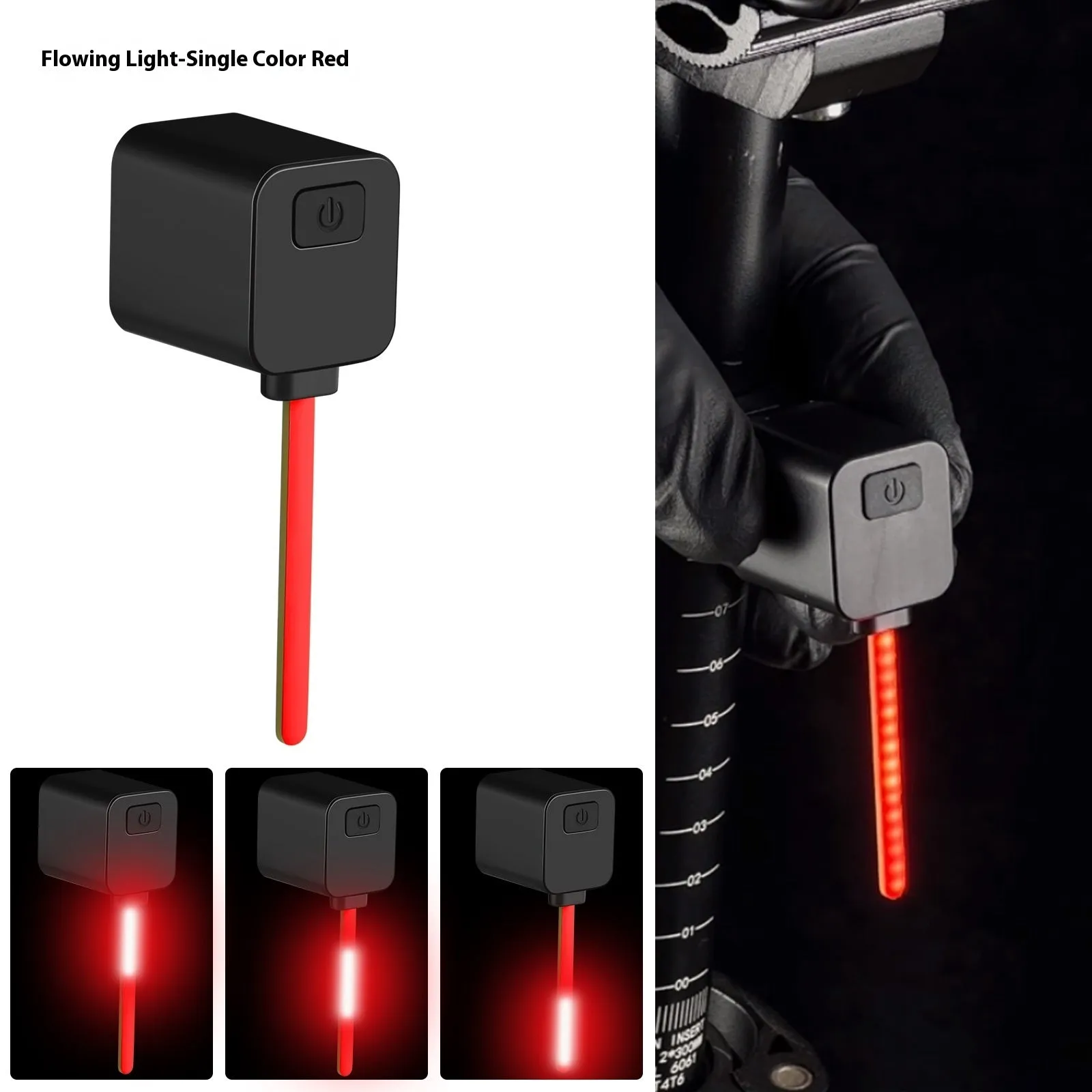 Bicycle taillight safety indicator lamp with multiple flashing modes for night riding