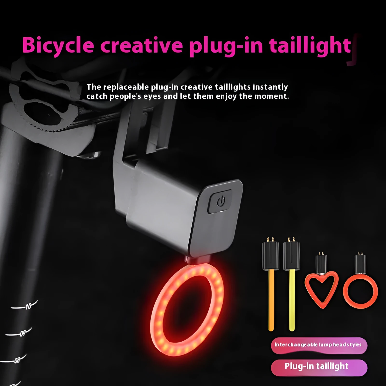 Bicycle taillight safety indicator lamp with multiple flashing modes for night riding